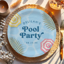 Summer Pool Party Pink Girl Birthday