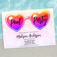 Summer Pool Party Sweet 16 Sunglasses Birthday