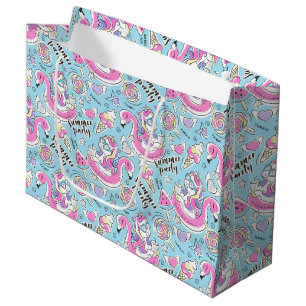 Summer Pool Party Unicorn  Large Gift Bag