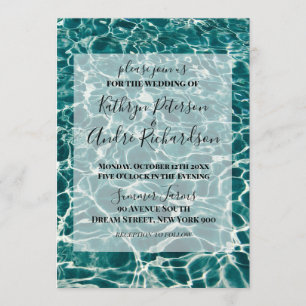 Summer Pool Wedding Invitation