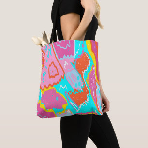 Summer Poolside Vibes Abstract Print Tote Bag