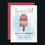 Summer Pop Over & Chill Popsicle Party Birthday Invitation<br><div class="desc">// Can be customised to suit your needs. Designed by Gorjo Designs via Zazzle. // Need help customising your design? Got other ideas? Feel free to contact me (Zoe) directly via the contact button below.</div>