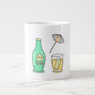 Summer Pop Soda Vibes - Cute Cartoon Drink  Large Coffee Mug
