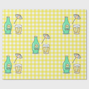 Summer Pop Soda Vibes - Cute Cartoon Drink Wrapping Paper