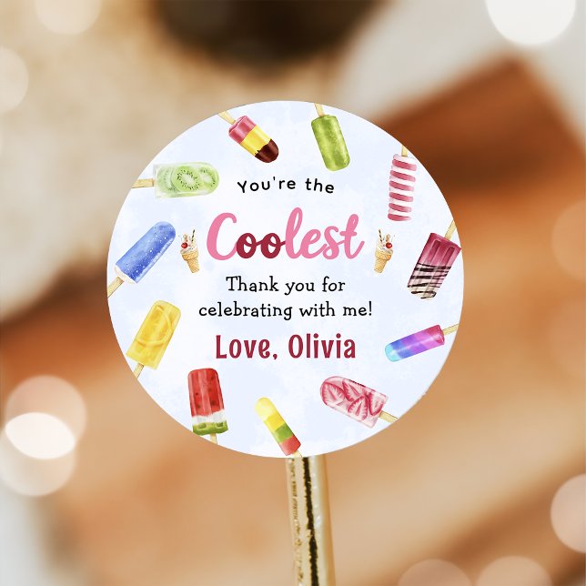 Summer Popsicle Ice Cream Birthday Sticker (Creator Uploaded)