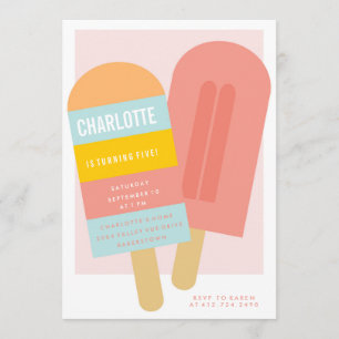 SUMMER POPSICLE KIDS BIRTHDAY PARTY INVITATION