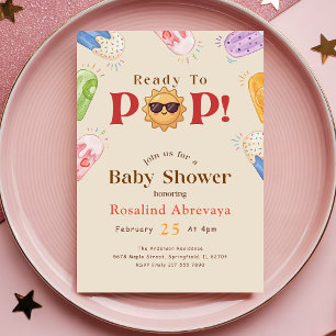 Summer Popsicle Ready to Pop Baby Shower Invitation