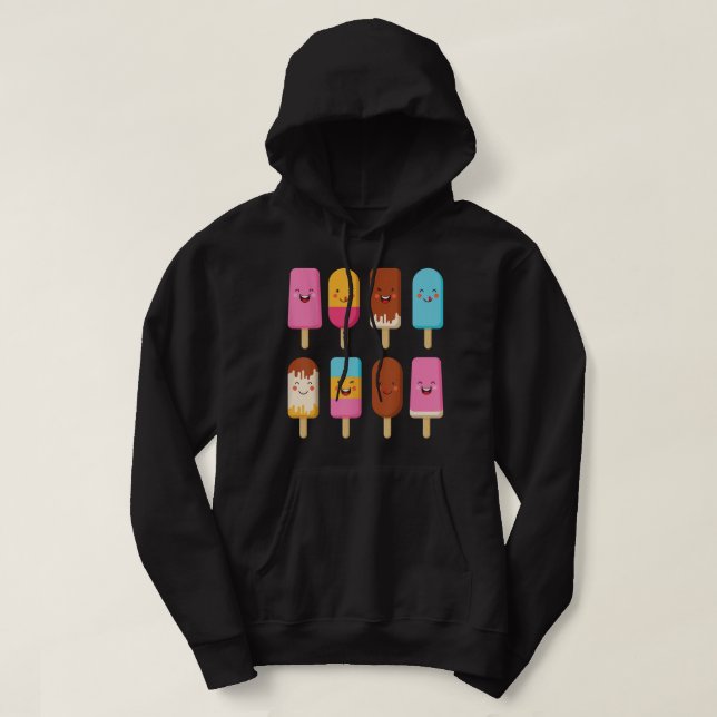 Summer Popsicles Creamsicles Ice Cream Bars With C Hoodie (Design Front)