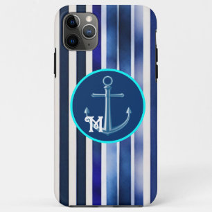 Summer Popular Navy Blue Boat Stripes Collection iPhone 11 Pro Max Case