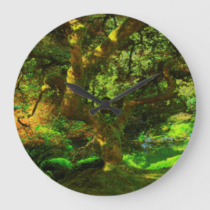 Summer, Portland Japanese Garden, Portland Large Clock