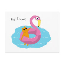 Summer postcard with cat