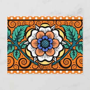 Summer Primrose in Orange - Postcard