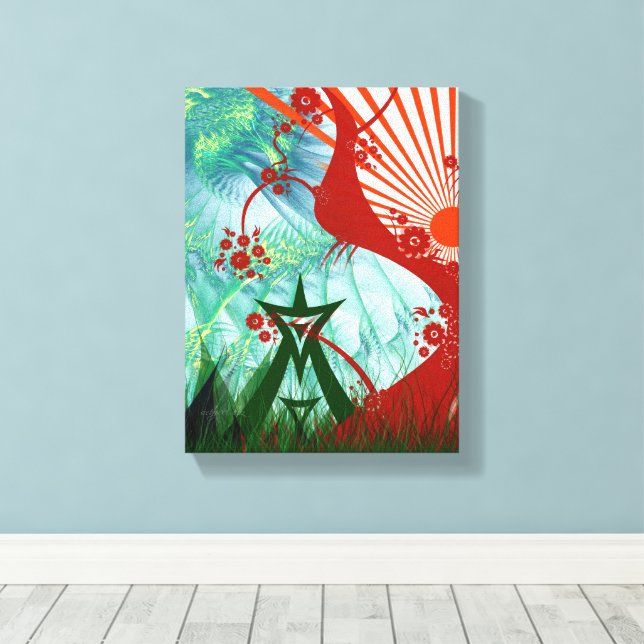 Summer Psytrance Festival Art Canvas Print (Insitu(Wood Floor))