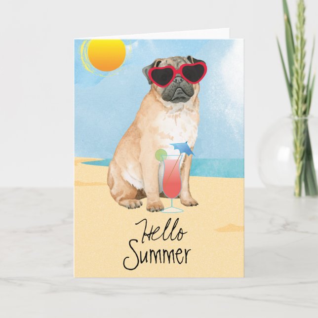 Summer Pug Card (Front)