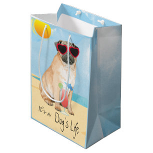 Summer Pug Medium Gift Bag