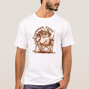 Summer Punk Cool Cats in Camping Chair T-Shirt