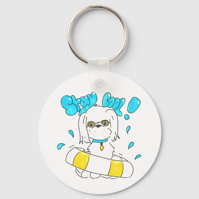 Summer Puppy Key Ring (Front)