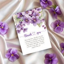 Summer Purple Violet Flowers Baby Shower