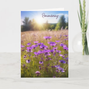 Summer Purple Wildflowers for Sympathy Card