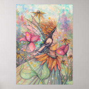 Summer Queen Fairy Art Poster by Molly Harrison