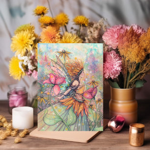 Summer Queen Fairy Artwork Blank Inside Postcard