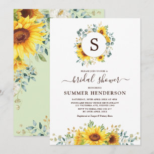 SUMMER RADIANCE - Garden Sunflowers Bridal Shower Invitation