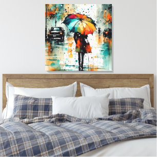 Summer Rain In The City 2 Canvas Print