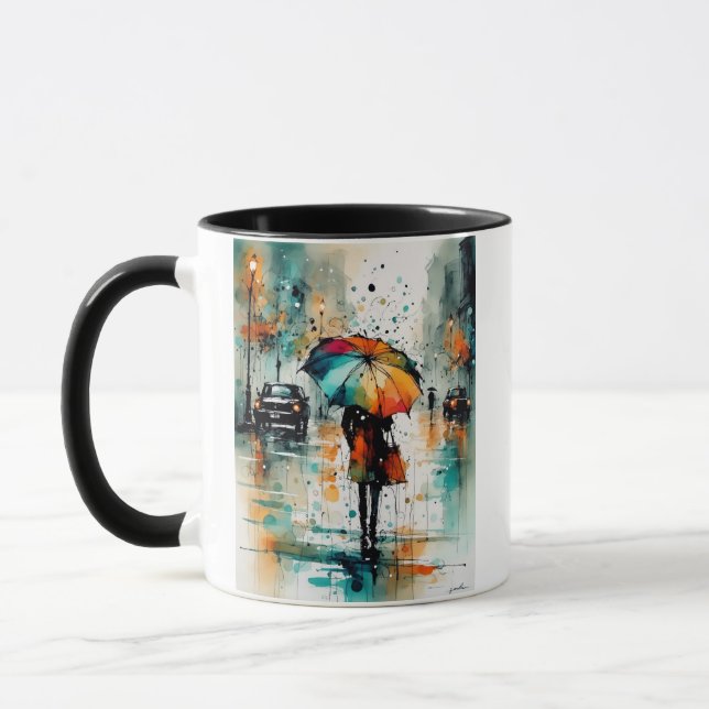 Summer Rain In The City 2 Mug (Left)