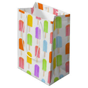 Summer Rainbow Popsicles Pattern Medium Gift Bag