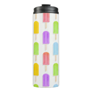 Summer Rainbow Popsicles Pattern Thermal Tumbler