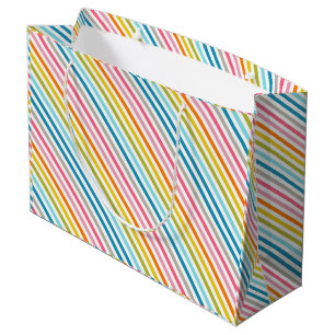 Summer Rainbow Stripes Large Gift Bag