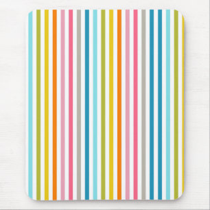 Summer Rainbow Stripes Mouse Mat