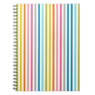 Summer Rainbow Stripes Notebook