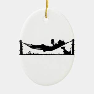 Summer Reading Ceramic Tree Decoration