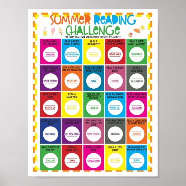 Summer Reading Challenge Scratcher (Version 1) Poster (Front)