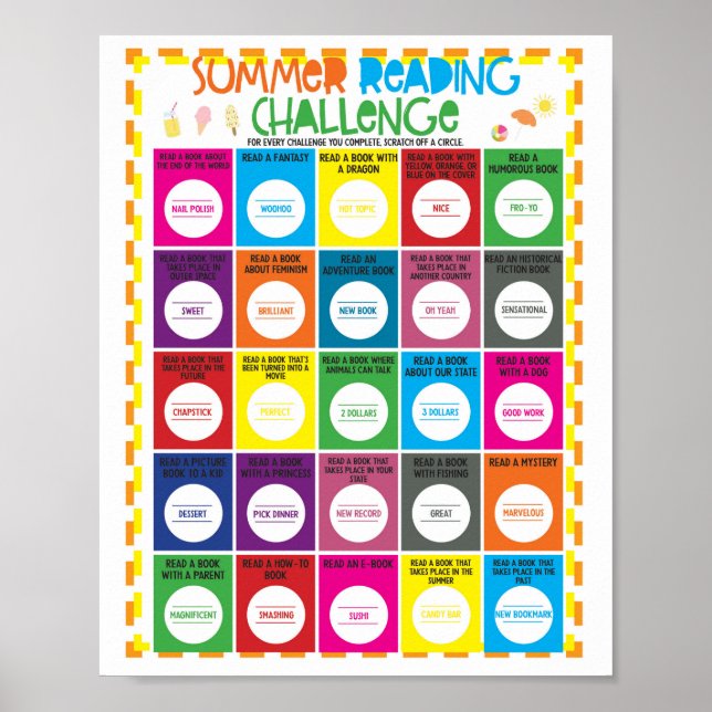 Summer Reading Challenge Scratcher (Version 2) Poster (Front)