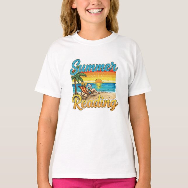  Summer Reading T-shirt! Perfect for bookworms, te T-Shirt (Front)