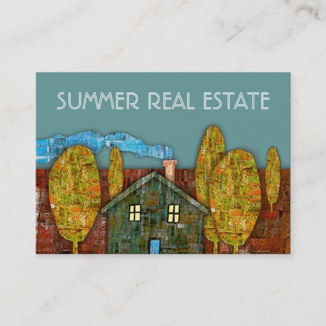 "Summer Real Estate" Business Card (Front)