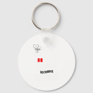 Summer Recharge Required Funny School Nurse Summer Key Ring