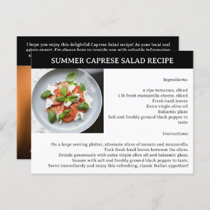 Summer Recipe Realtor or Real Estate Postcard