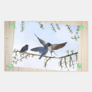 summer rectangular sticker