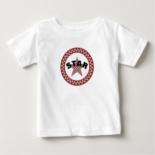 Summer Red Plaid Star Baby T-Shirt