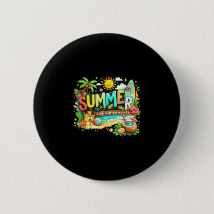 Summer remember my why beach vacation quote  6 cm round badge