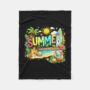 Summer remember my why beach vacation quote fleece blanket