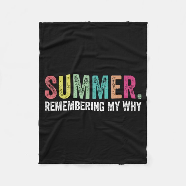 Summer Remembering My Why Image Fleece Blanket (Front)