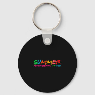 Summer remembering why retro teacher vacation key ring