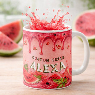 Summer Retro Party Watermelon Fruit Favour Custom Coffee Mug