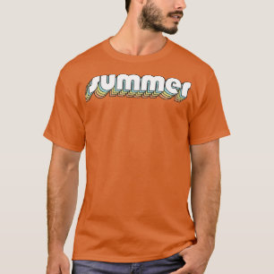 Summer Retro Rainbow Typography Faded Style T-Shirt