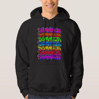 SUMMER-Retro Vintage Graffiti Colourful Summer Hoodie