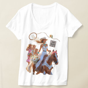 Summer Ride to Forever – Cowgirl Wedding Bliss T-Shirt